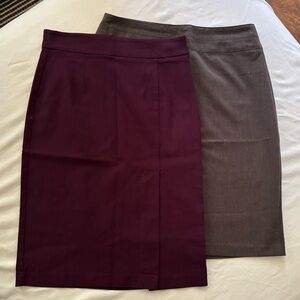 Pencil Skirt Bundle of 2: Grey and Purple size large